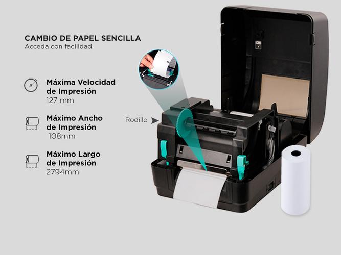 Impresora Termica X-Printer H-500B 108mm Etiqueta Codigo Barra Usado - 3