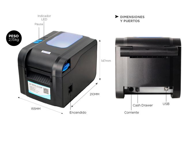 Impresora Termica X-Printer XP-370B Etiquetas Comprobantes - 4
