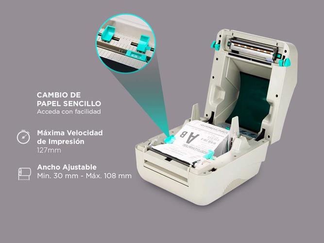 Impresora Térmica X-Printer XP-470B 108mm 127mm/s Imprime Códigos de Barras - 3