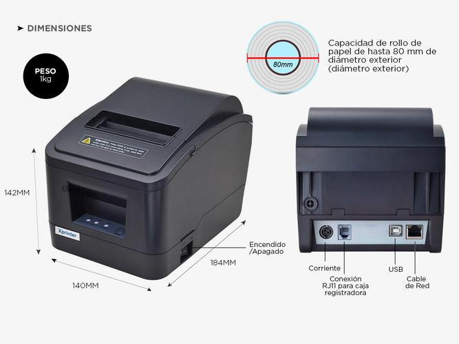 Impresora Térmica 80 mm Comandera X-Printer XP-V320N - 4