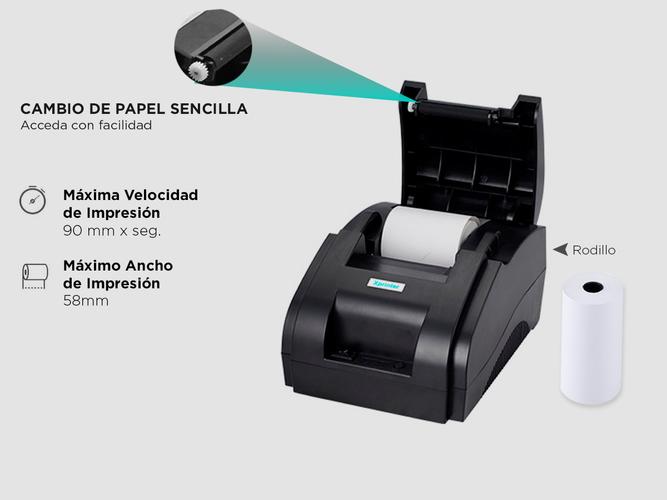 Impresora Térmica X-Printer XP-58IIH Bluetooth 58mm Alta Velocidad Impresión 90mm/s - 4