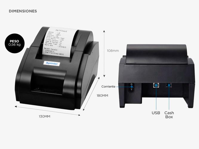 Impresora Térmica X-Printer XP-58IIH Bluetooth 58mm Alta Velocidad Impresión 90mm/s - 5