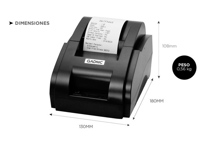 Impresora Térmica Comandera Gadnic IT1050 RJ11 58mm IT1050 RJ11 - 4