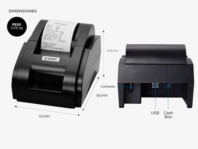 Impresora Térmica Gadnic IT1050 Bluetooth 58mm  - 5