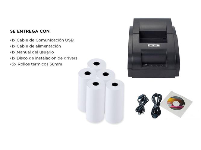 Impresora Térmica Gadnic IT1050 Bluetooth 58mm  - 6