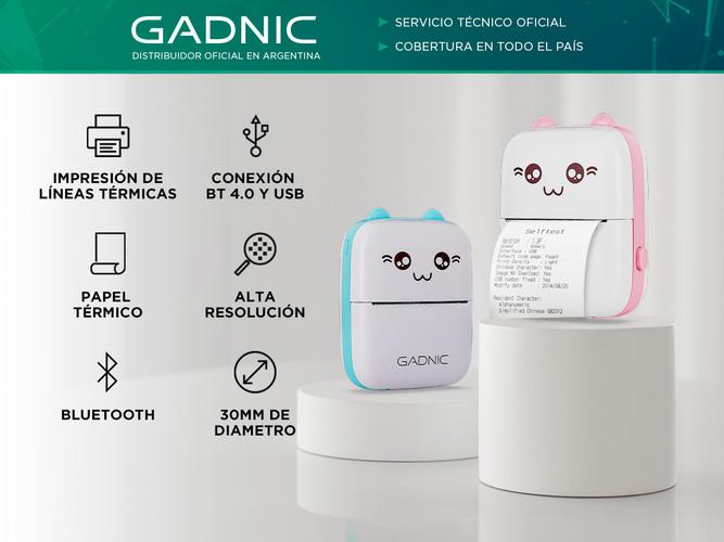 Mini Impresora Térmica Portátil Gadnic  - 1