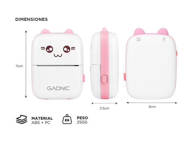 Mini Impresora Térmica Portátil Gadnic  - 5