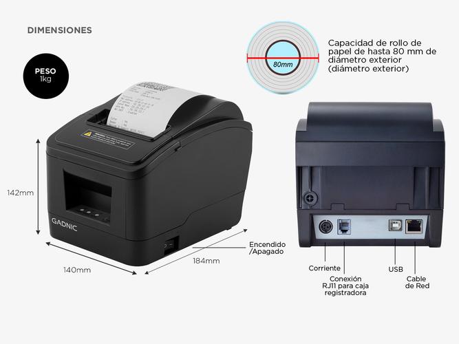 Impresora Térmica 80 mm Comandera GADNIC  - 4