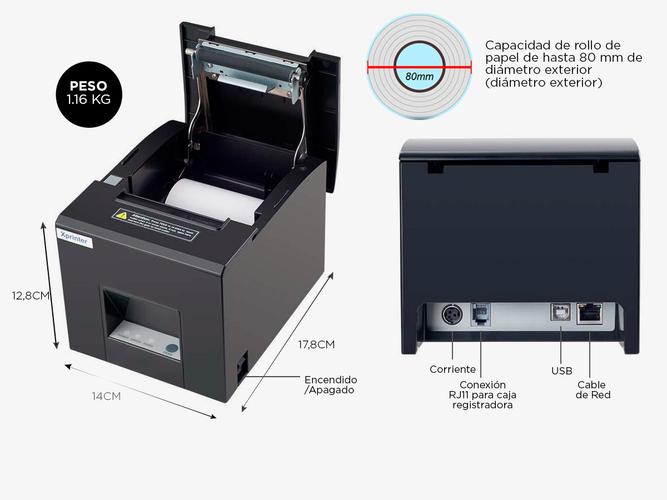 Impresora Termica X-Printer XP-E200M - 5