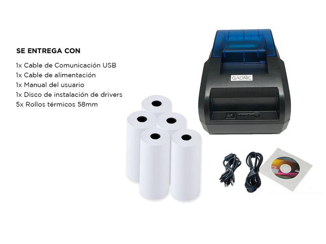 Impresora Termica Gadnic 90mm/s Bluetooth - 6