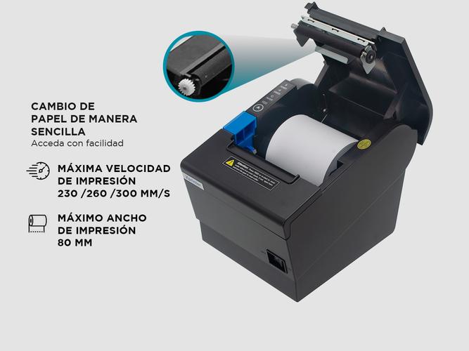 Impresora Térmica de Alta Velocidad XPrinter Q801K 80 mm con USB Outlet - 3