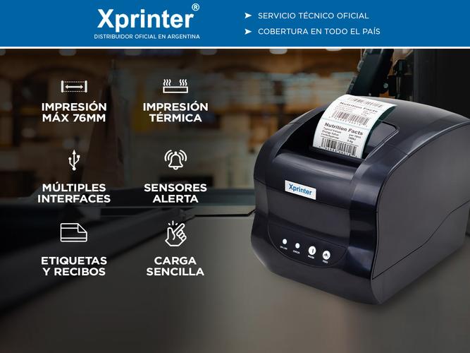 Impresora Térmica Directa XPrinter 365B de Etiqueta  - 1
