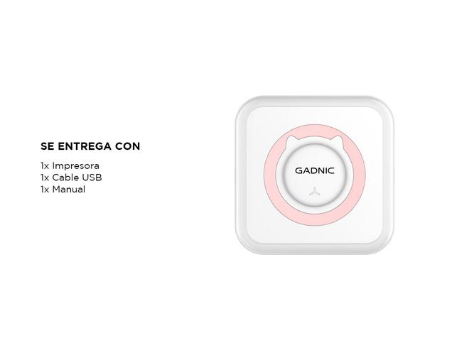 Mini Impresora Portátil Gadnic Instantánea Para Fotos Bluetooth   - 6