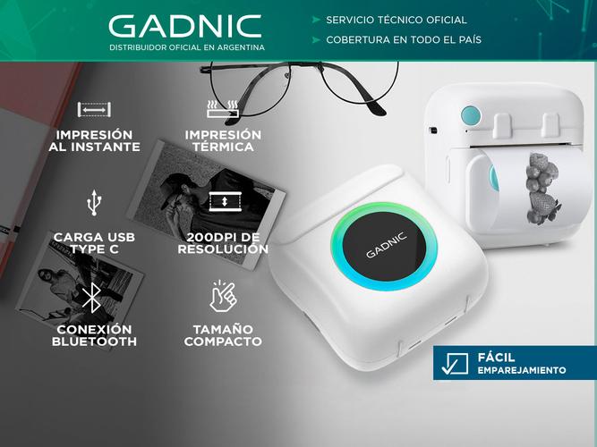 Mini Impresora Gadnic Instantánea Térmica Bluetooth  - 1