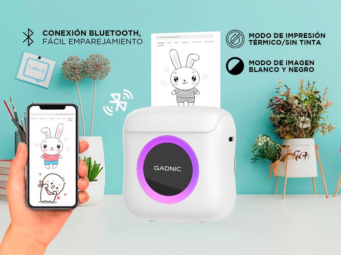 Mini Impresora Gadnic Instantánea Térmica Bluetooth  - 2
