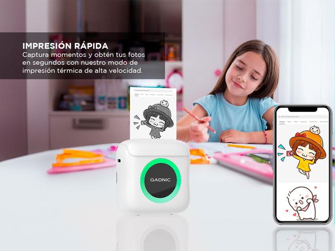 Mini Impresora Gadnic Instantánea Térmica Bluetooth  - 3