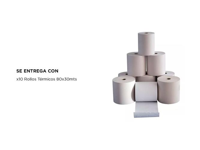Kit x10 Rollos Para Impresora Térmica Gadnic 80mmx30mts - 4