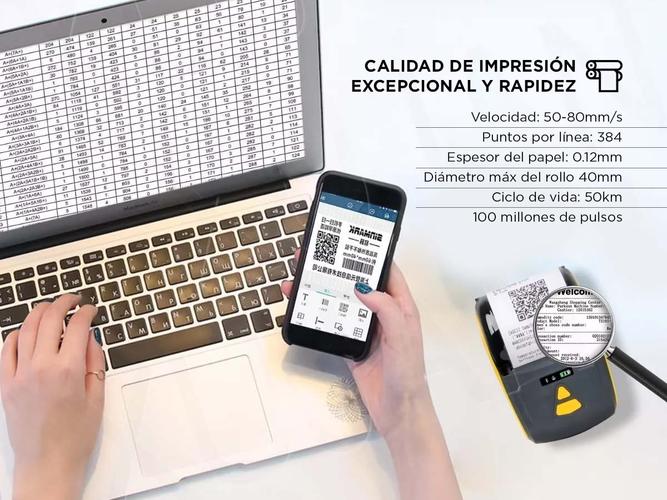 Impresora Portátil Bluetooth Térmica Inalámbrica Ticket 58mm - 2