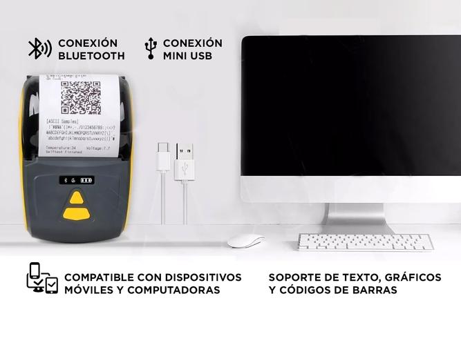 Impresora Portátil Bluetooth Térmica Inalámbrica Ticket 58mm - 3