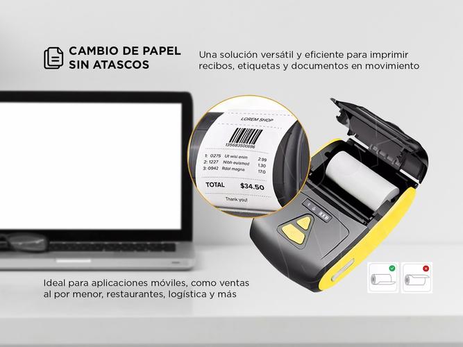 Impresora Portátil Bluetooth Térmica Inalámbrica Ticket 58mm - 4