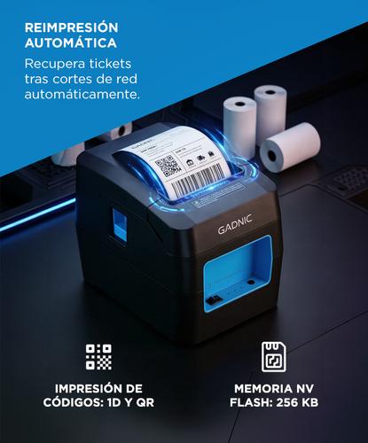 Impresora Térmica GADNIC 80mm 220mms Comandera Tickets Corte Automático - 3