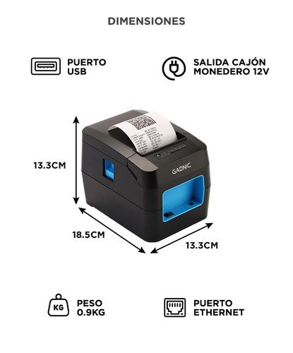 Impresora Térmica GADNIC 80mm 220mms Comandera Tickets Corte Automático - 5