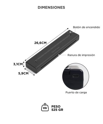 Impresora De Tatuajes Portatil Gadnic Impresion Termica 203 DPI BT Y Cable Bateria 1500 mAh Compatible Multisistema - 5