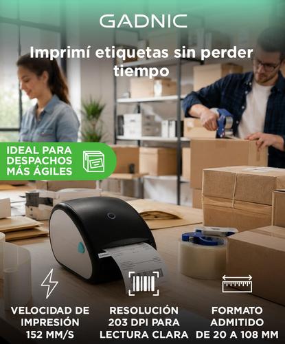 Impresora Térmica De Etiquetas Gadnic Sin Tinta 203 Dpi Múltiple Conectividad - 1