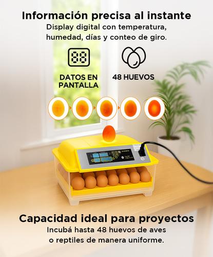 Incubadora de Huevos Automática Gadnic con Control Digital 48 Huevos  - 2