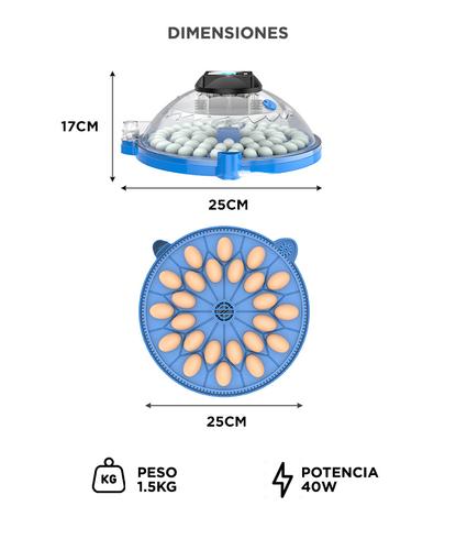 Incubadora de Huevos Gadnic 24 Huevos Temperatura Estable - 4