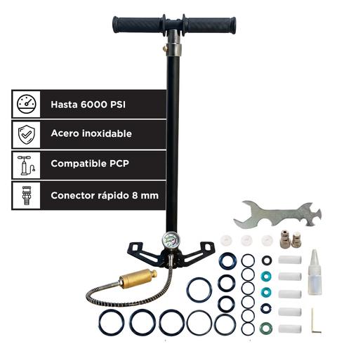 Inflador PCP Manual Force By Gadnic Hasta 6000 PSI Acero Inoxidable Con Manómetro - 0