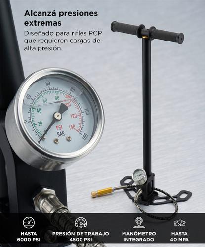 Inflador PCP Manual Force By Gadnic Hasta 6000 PSI Acero Inoxidable Con Manómetro - 2