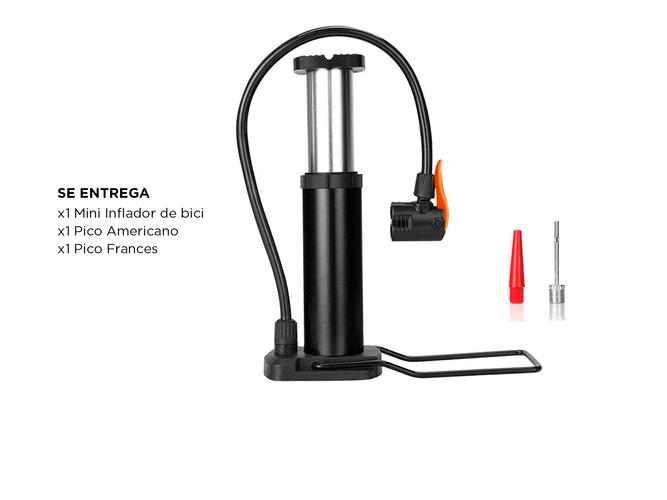 Mini Inflador Bicicleta Portatil Gadnic Con Pie y Valvula Universal  - 5