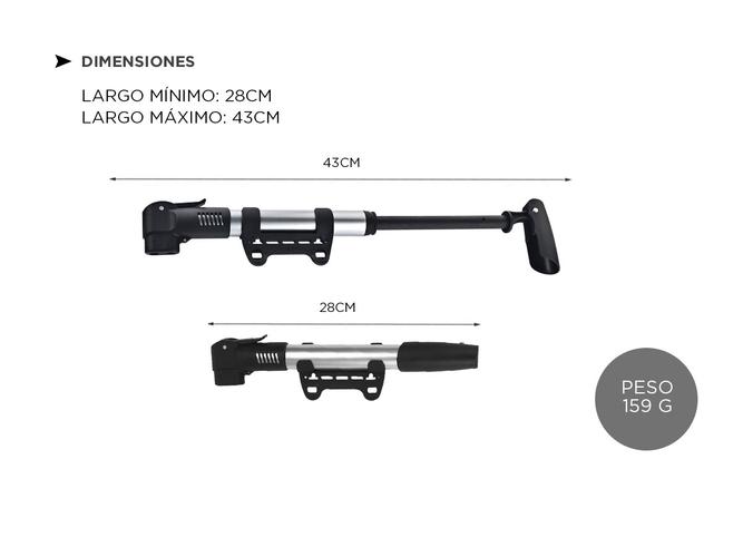 Inflador Bicicleta Portatil Gadnic Con Válvula Universal - 4