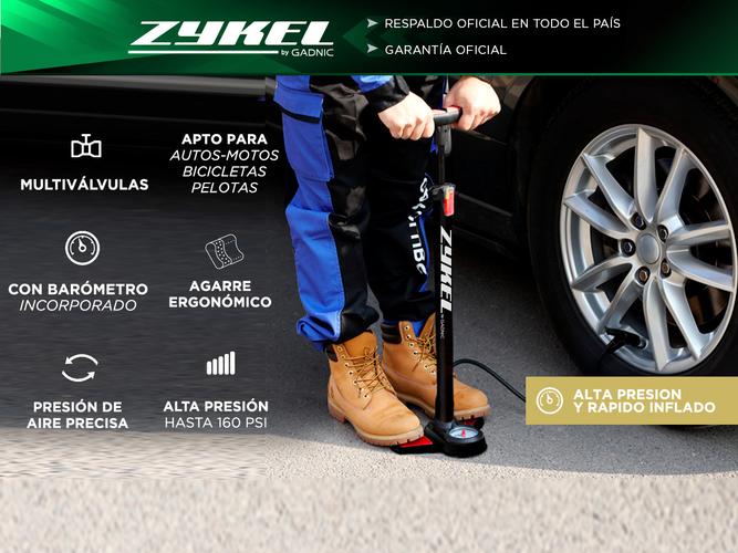 Inflador De Pie Gadnic IF5 Para Bicicletas 160PSI Barómetro - 1
