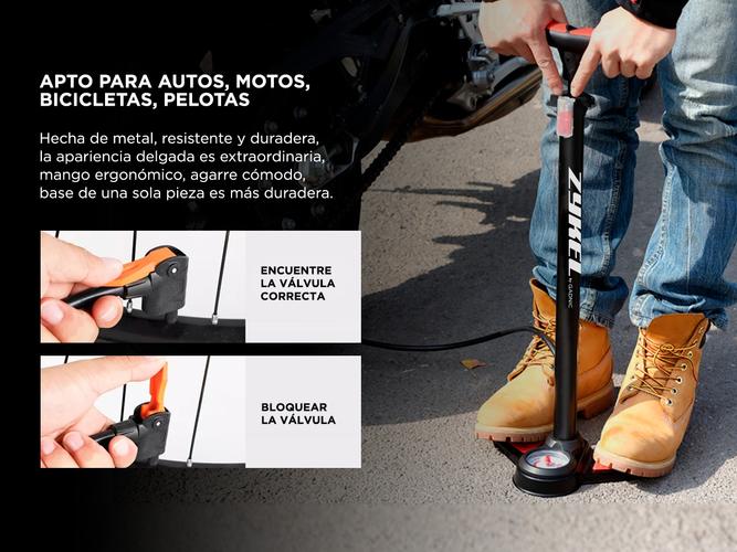 Inflador De Pie Gadnic IF5 Para Bicicletas 160PSI Barómetro - 2