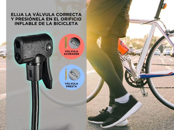 Inflador De Pie Gadnic IF5 Para Bicicletas 160PSI Barómetro - 3