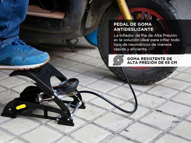 Inflador De Pie Gadnic Bomba De Aire Universal De Bicicleta  - 2