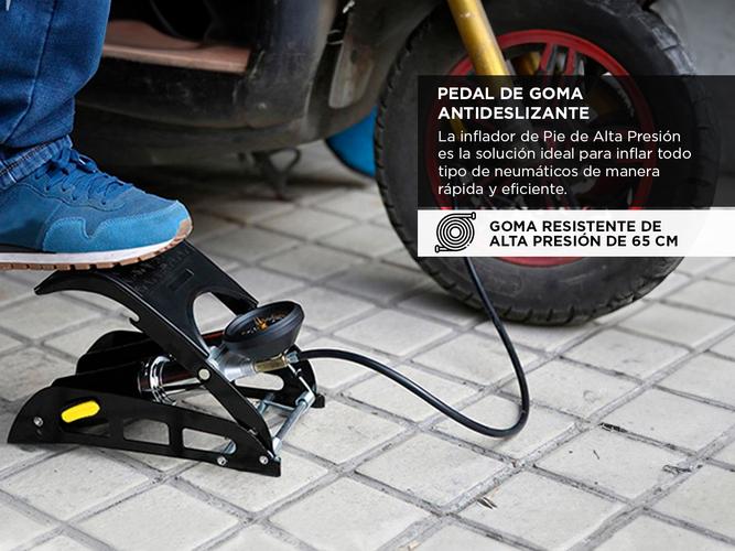 Inflador De Pie Gadnic Bomba De Aire Universal De Bicicleta  - 2