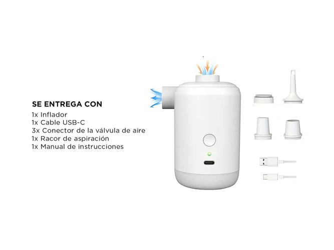 Inflador Portátil Eléctrico Gadnic AIRPUMP13 Ajustable USB - 5