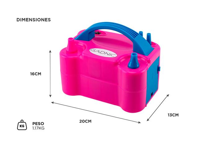 Inflador De Globos Electrico Gadnic 2 Inyectores 600W - 5