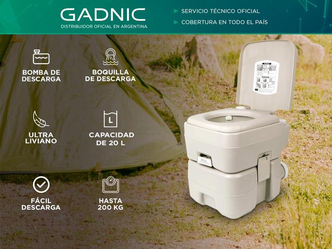 Inodoro Portátil Químico INOP 2.0 Gadnic 20 Litros - 1