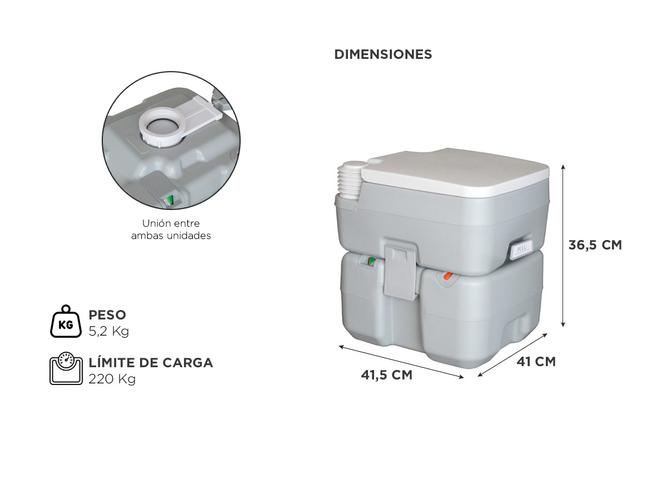 Inodoro Portátil Químico INOP 3.0 Gadnic 20 Litros - 3