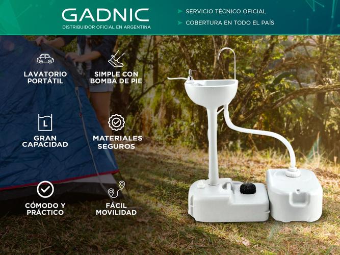 Pileta Lavatorio Portátil Gadnic ASP200 Lavadero Agua  - 1