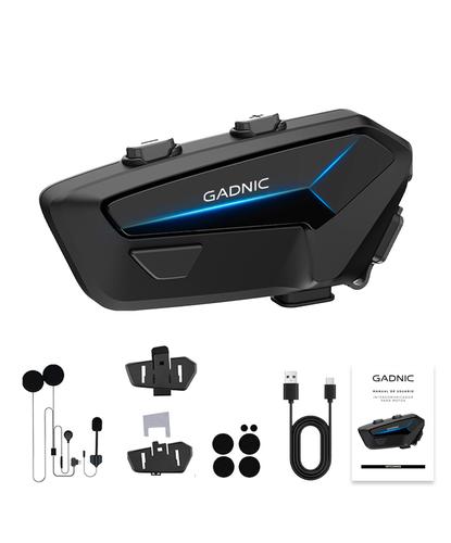 Intercomunicador De Moto Gadnic M7 Casco 24 pilotos MESH BT IP67 Cancelación DSP  - 6