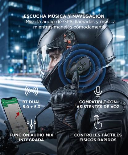 Intercomunicador Para Moto Gadnic BT Para 6 Riders IPX6 Casco  Hasta 500M - 2