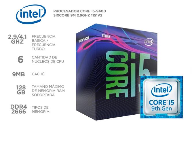 Microprocesador Intel Core I5 9400 4.1GHz Coffee Lake 9th - 1