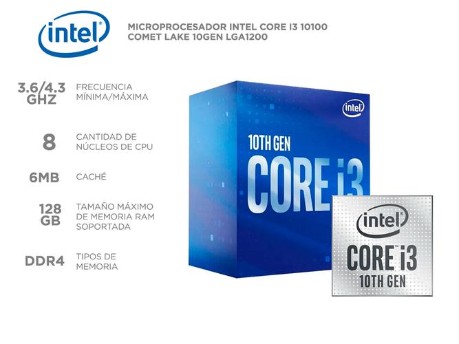 Microprocesador Intel Core I3 10100 10ma Gen LGA 1200 Comet Lake - 1