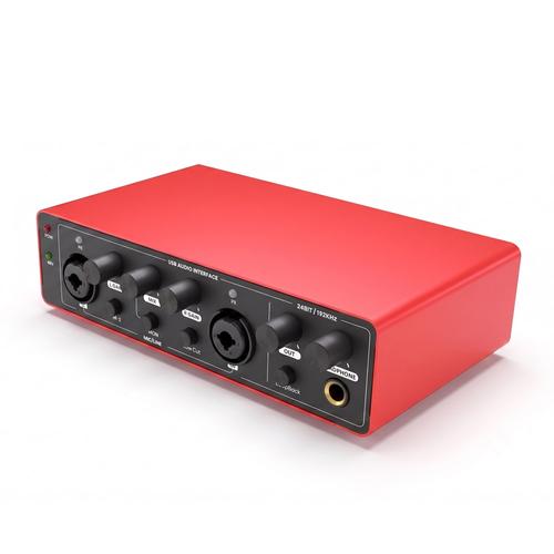Interfaz De Audio Gadnic 24Bit 192kHz Phantom Power +48V Grabación Profesional Para Streaming - 0