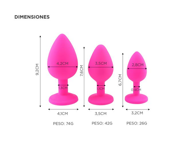Tapón Anal de Silicona Plug Trasero - 3